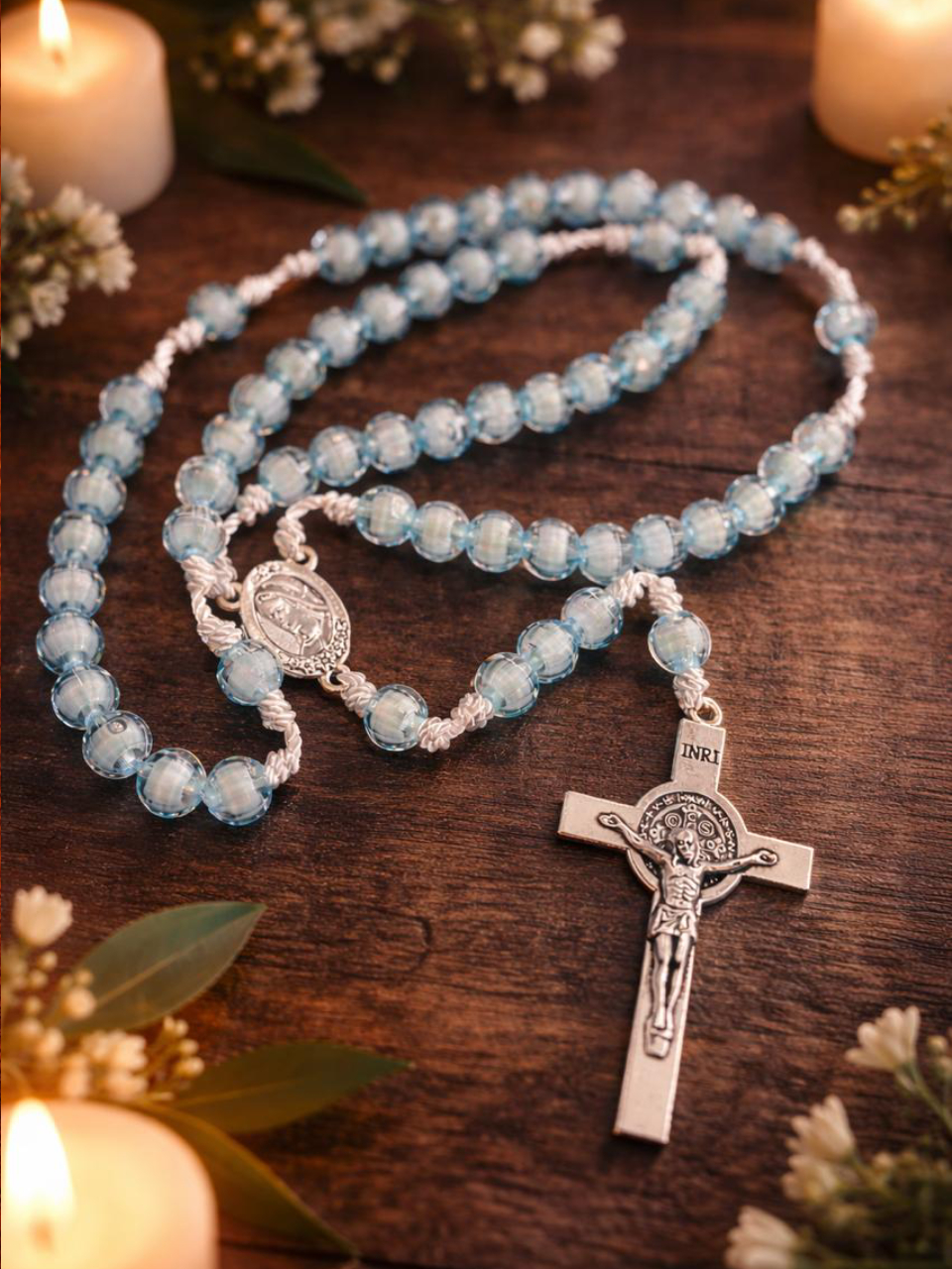 Pastel green rosary
